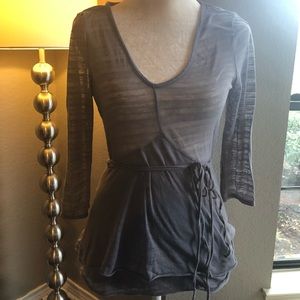 Anthropologie Sheer wrap top